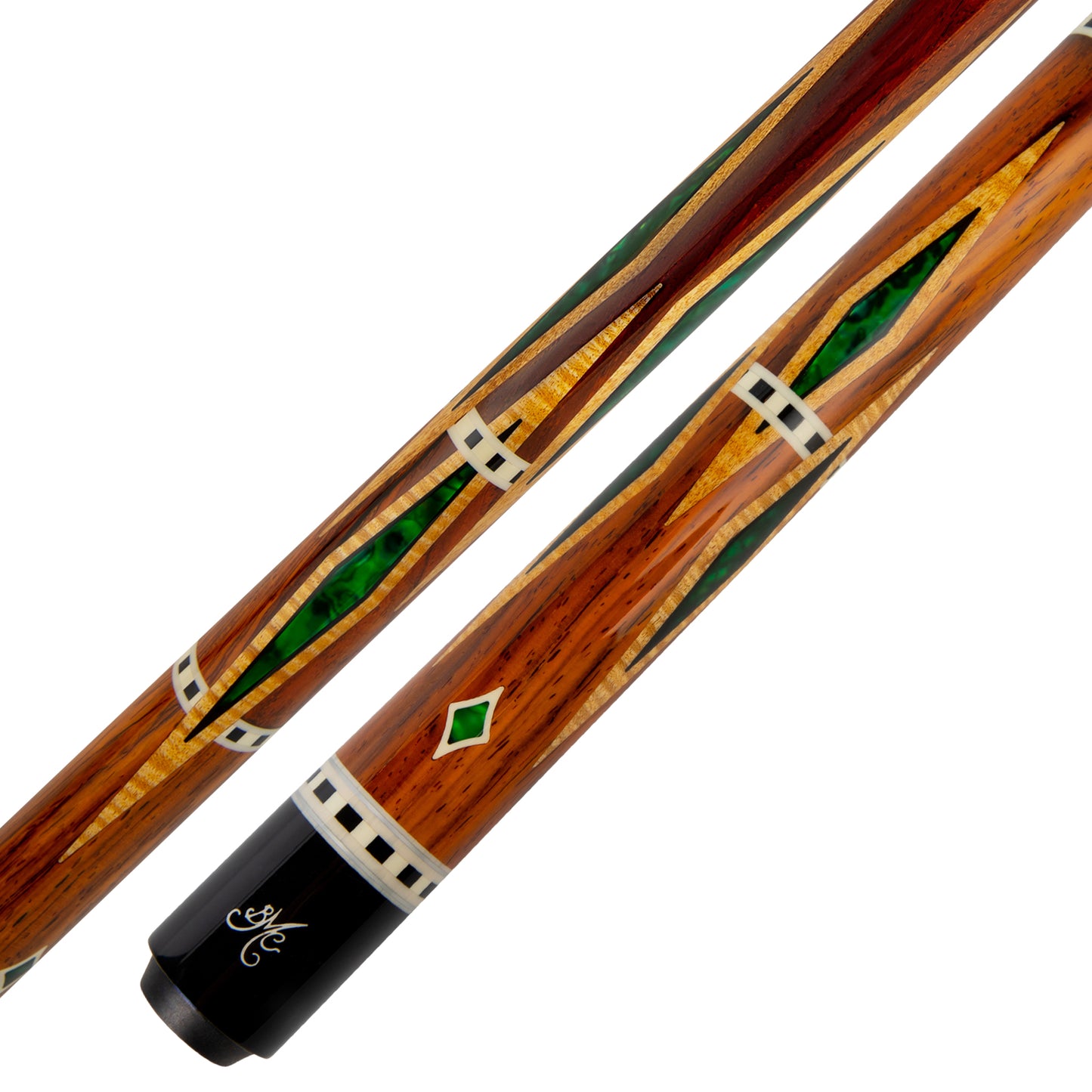 BMC Diamond Cocobolo Meucci Pool Cue Butt and Forearm